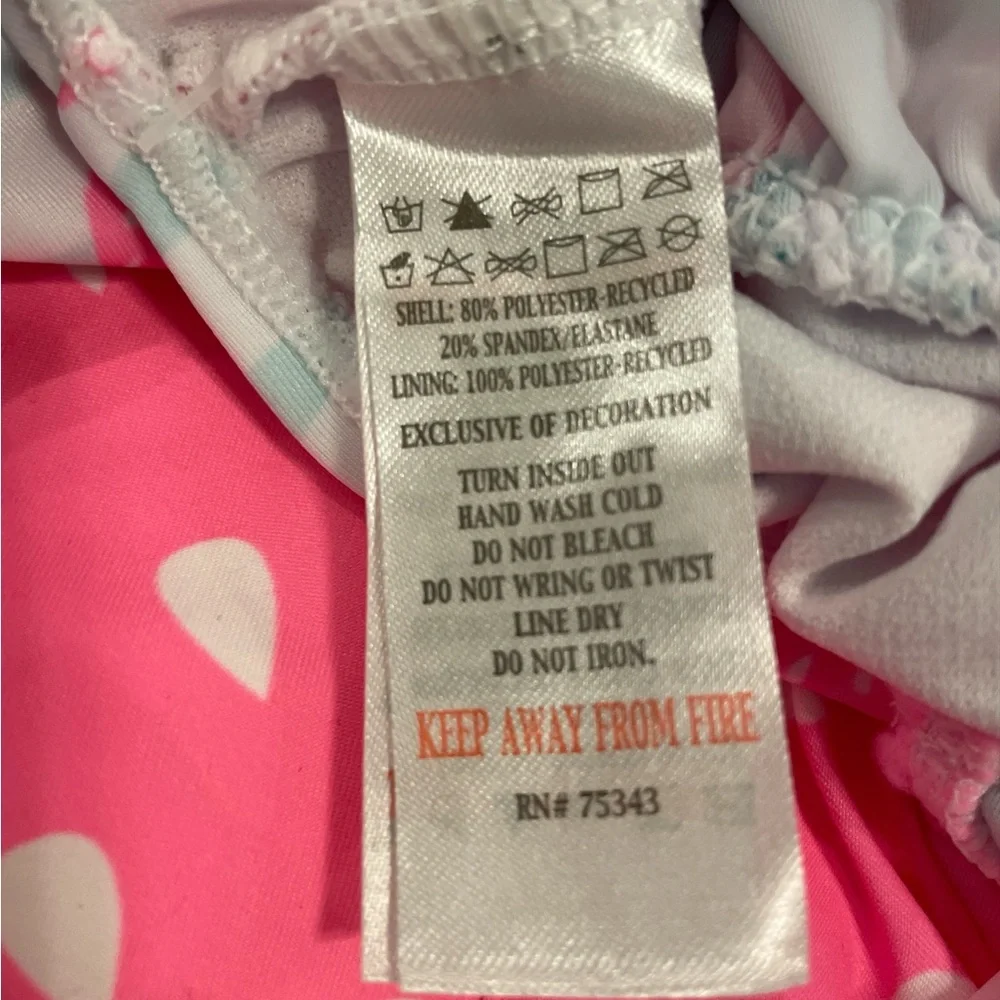 Tommy Bahama Kids  Pink/White   Strawberry Swim Set with Hat 12 months